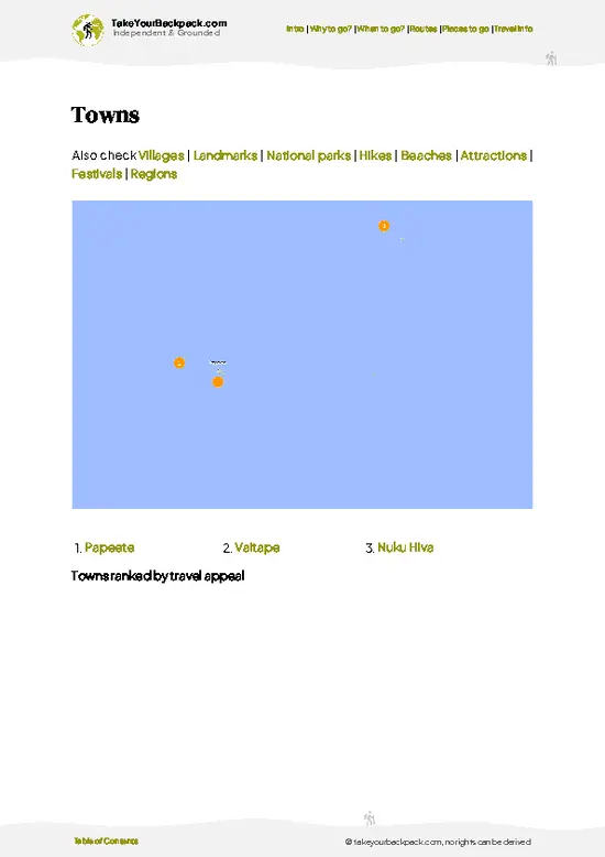 example page 6 from our offline Travel Guide for French Polynesia